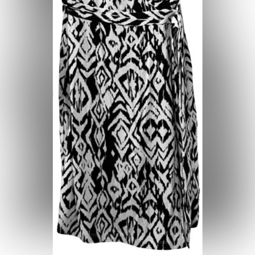 TART 💓SZ XS S💓BLACK AND WHITE SILK EFFECT JERSEY WRAP DRESS EXCELLENT CONDITION - Picture 6 of 11